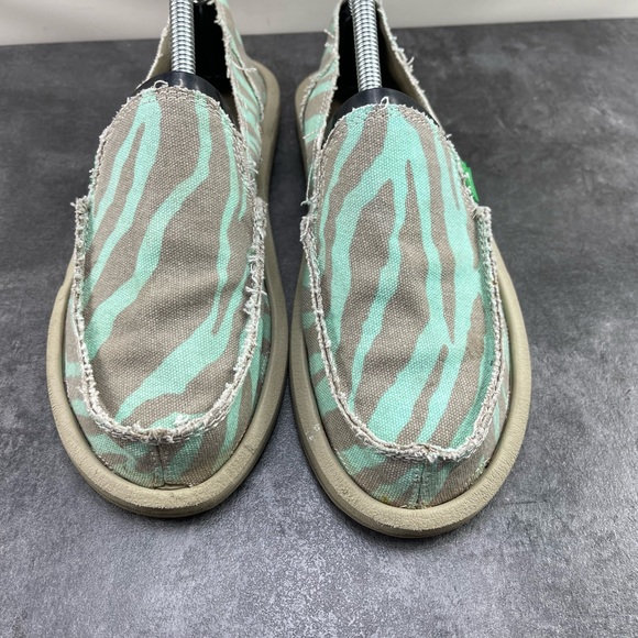 Sanuk Fiona Women’s Shoes Gray Green 8 M Sidewalk Surfer Comfort Loafers - Picture 5 of 15